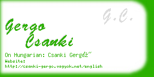 gergo csanki business card